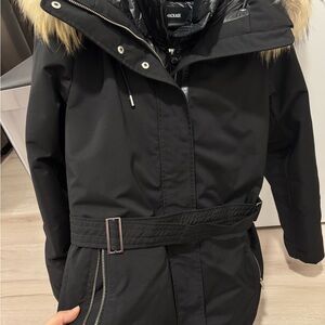 Mackage Women's Black Ski Jacket with Fur Hood
